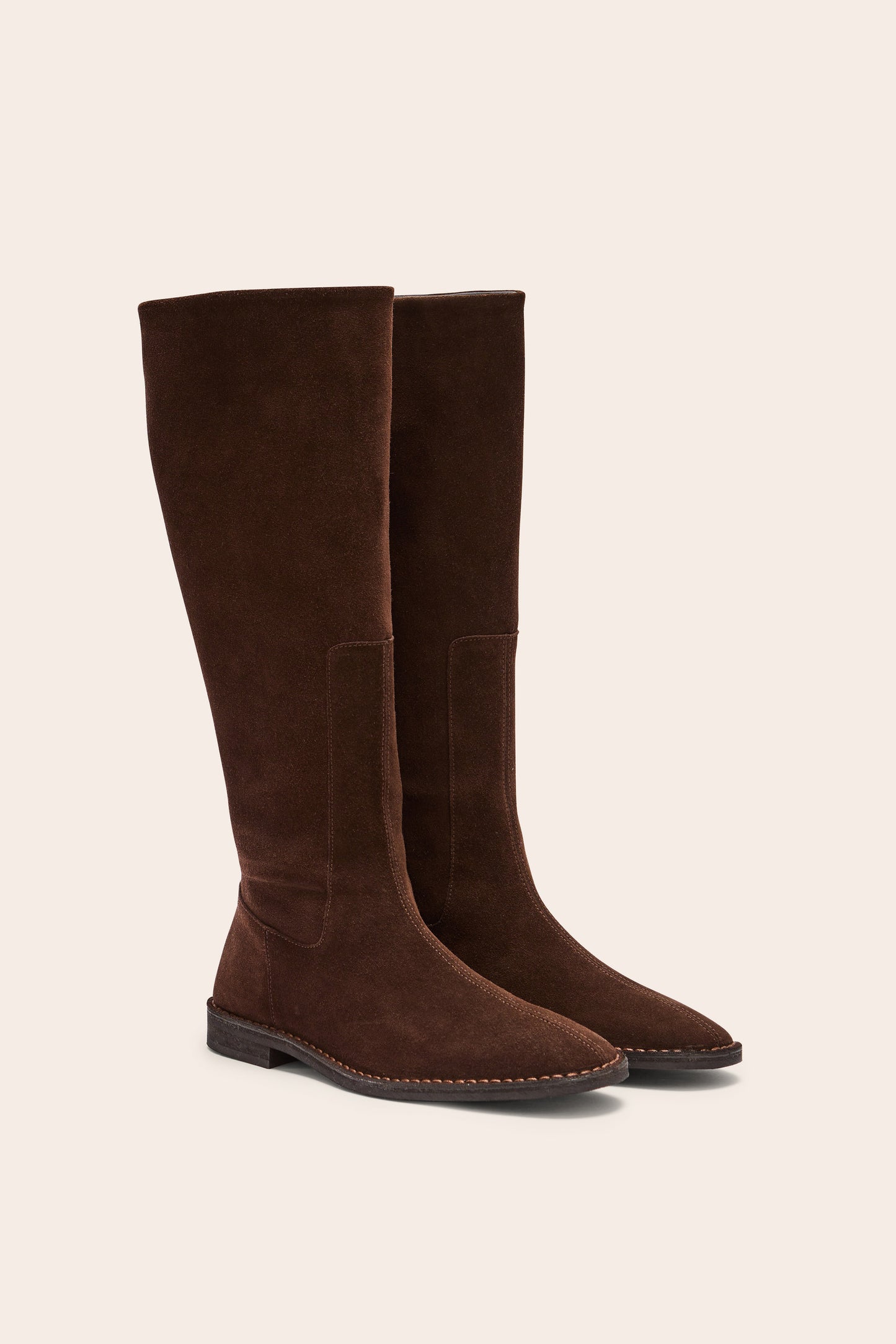 Bottes Léona croûte de cuir moka