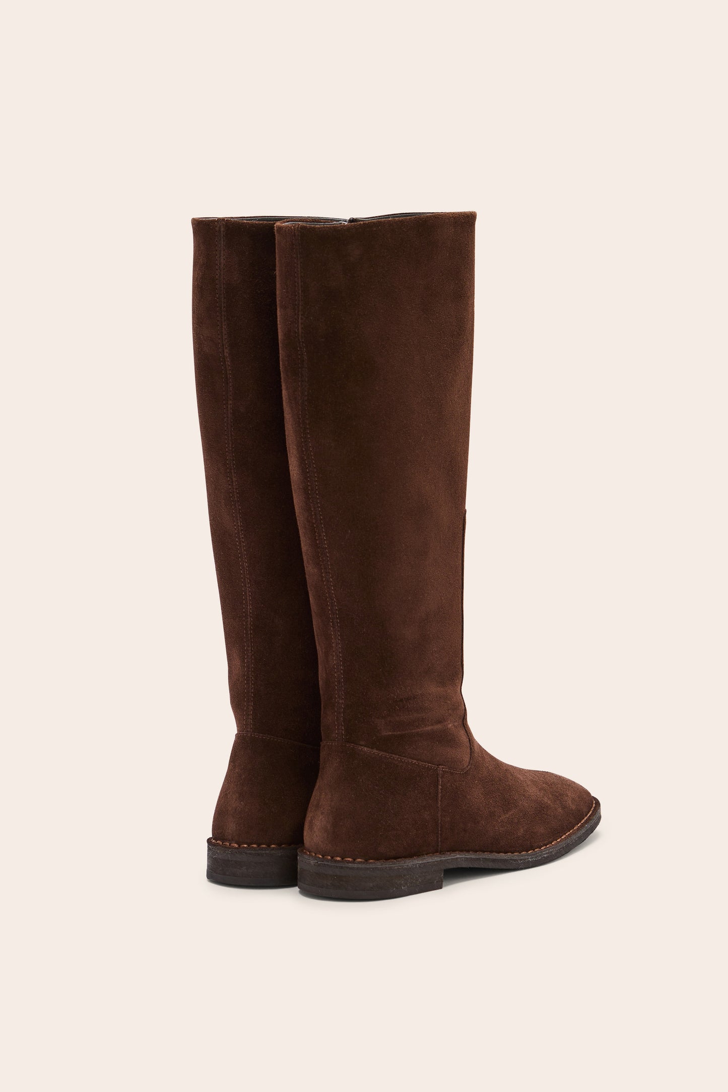 Bottes Léona croûte de cuir moka