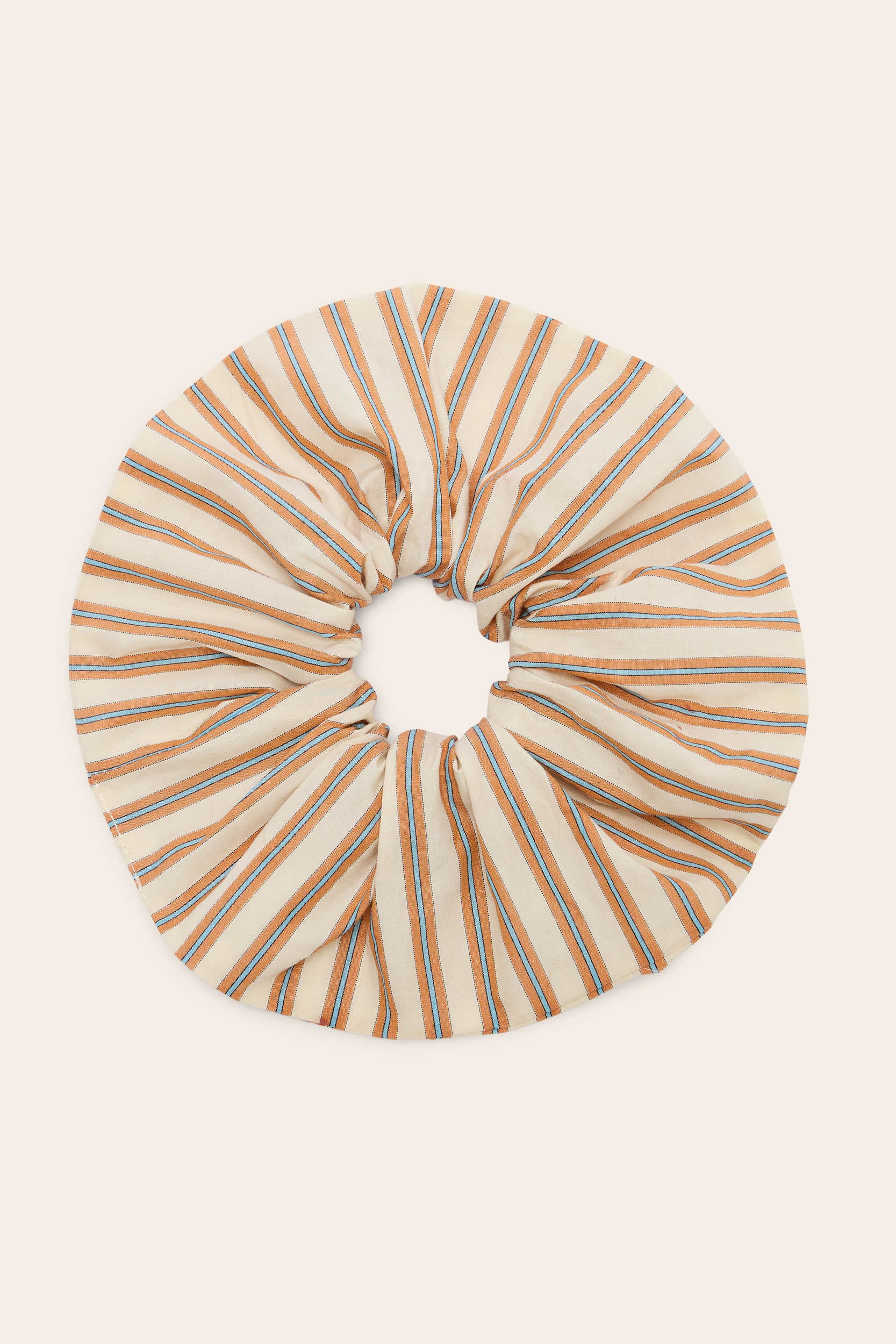 Scrunchie Billy XL stripes orange, blue and ecru