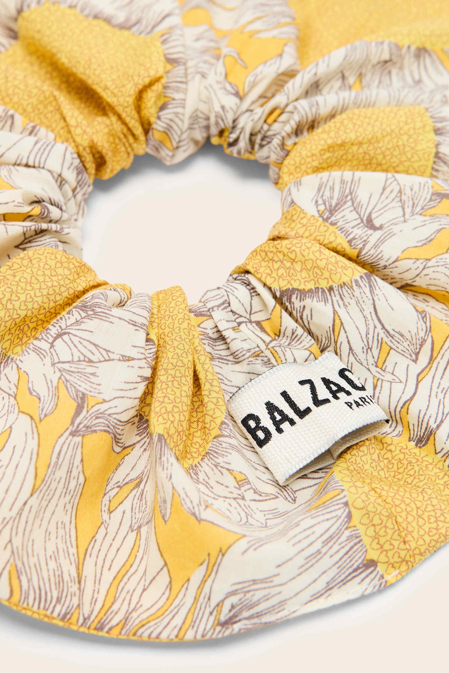 XL Billy scrunchie in yellow sunflower Liberty print