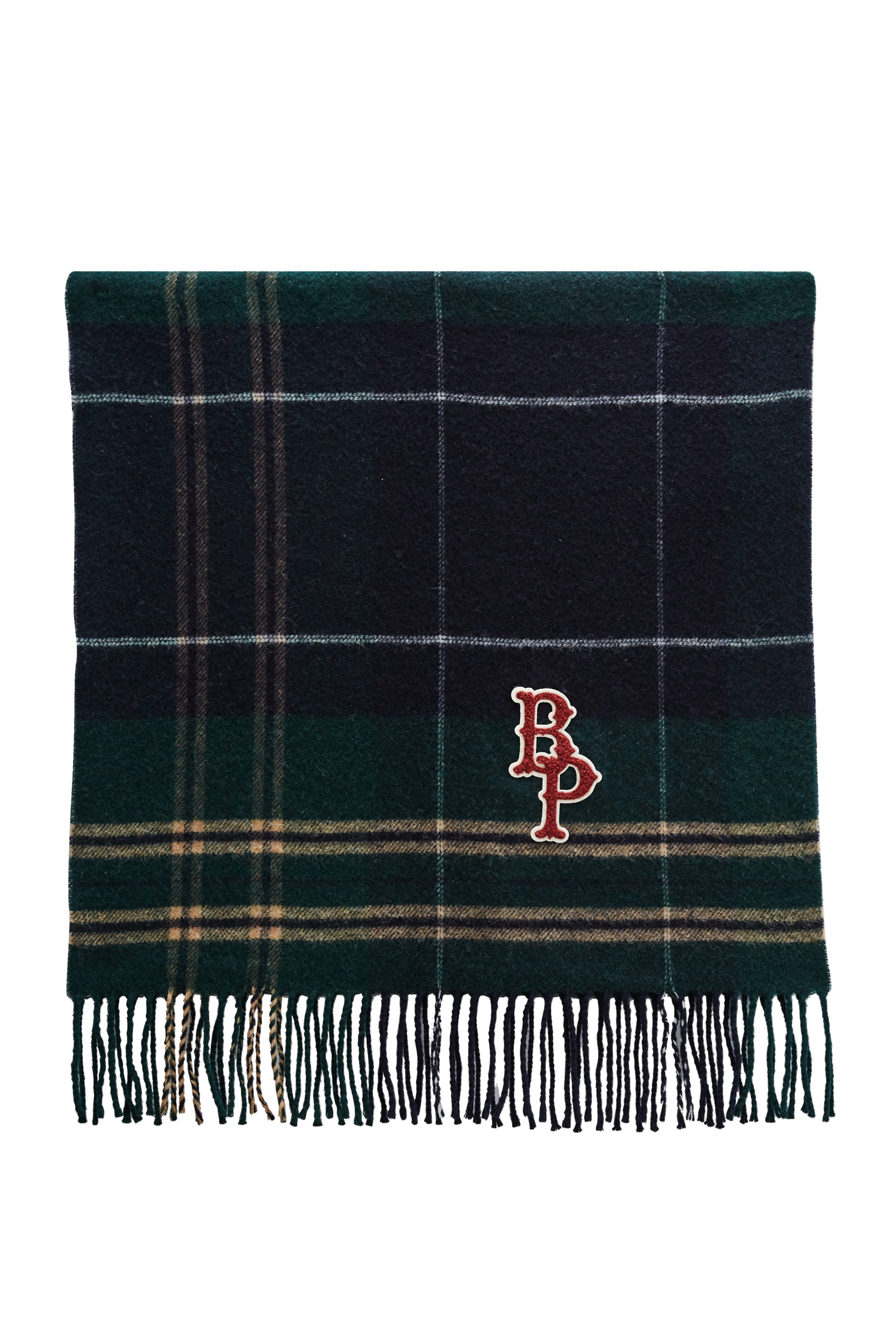 Scarf Public tartan green and blue