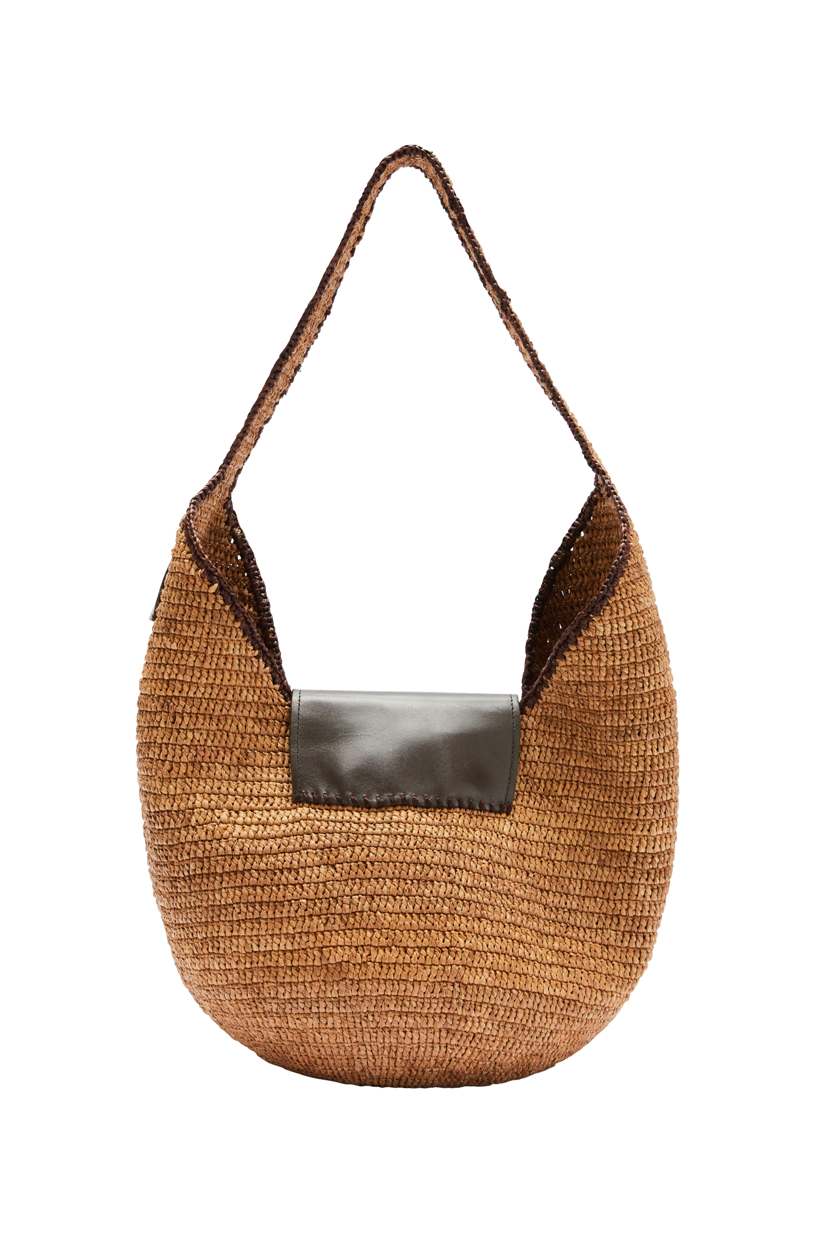 Basket Umbra raffia and chocolate