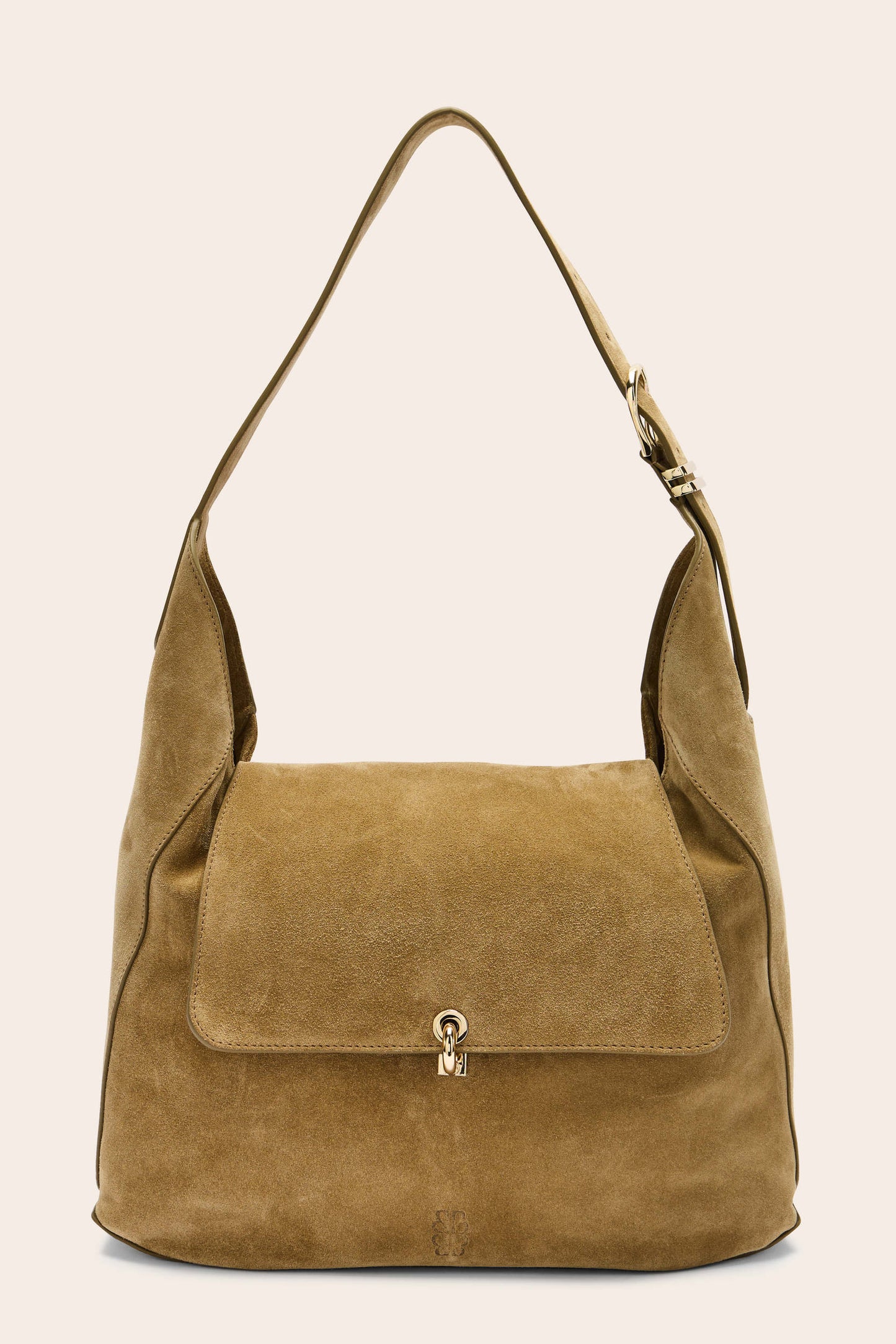Gala bag in khaki split leather
