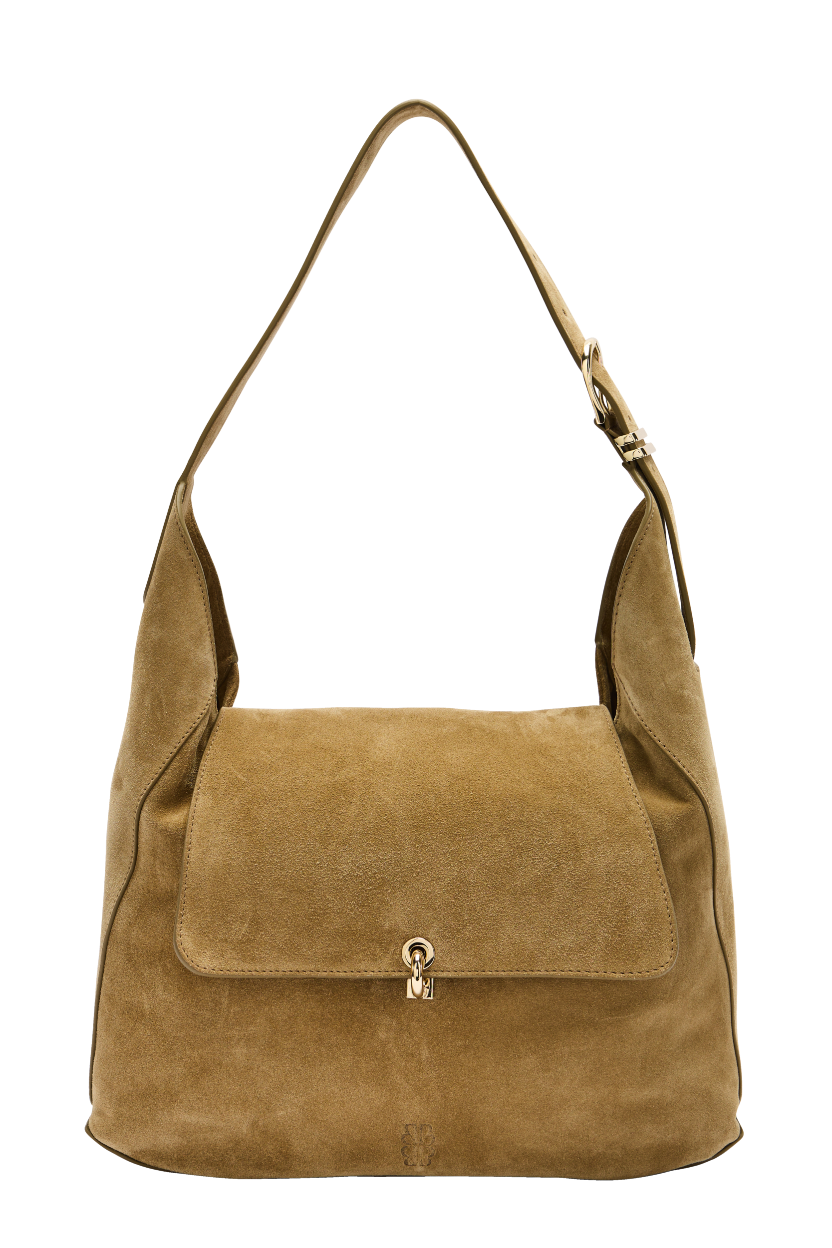 Bag Gala suede of leather khaki