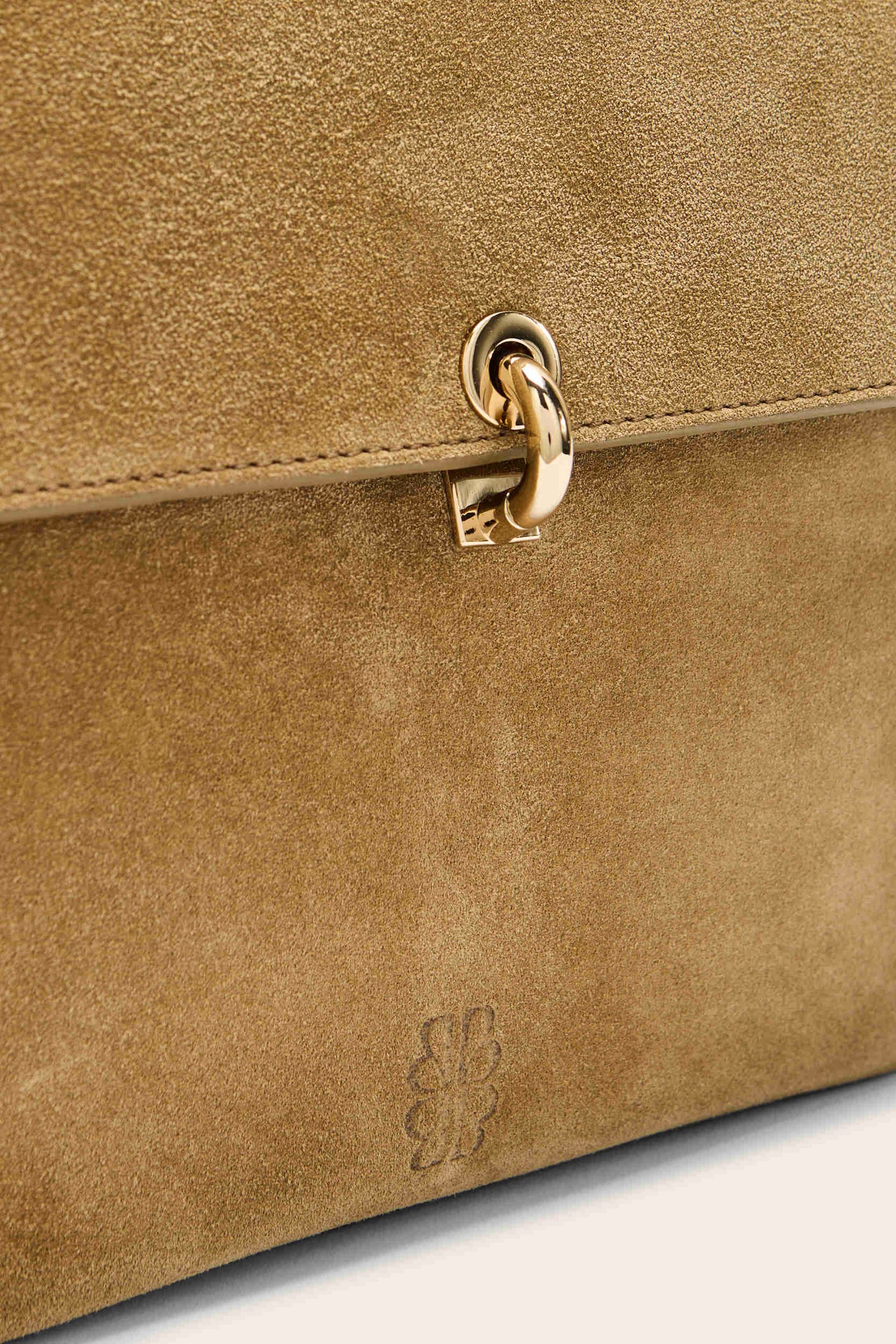 Gala bag in khaki split leather