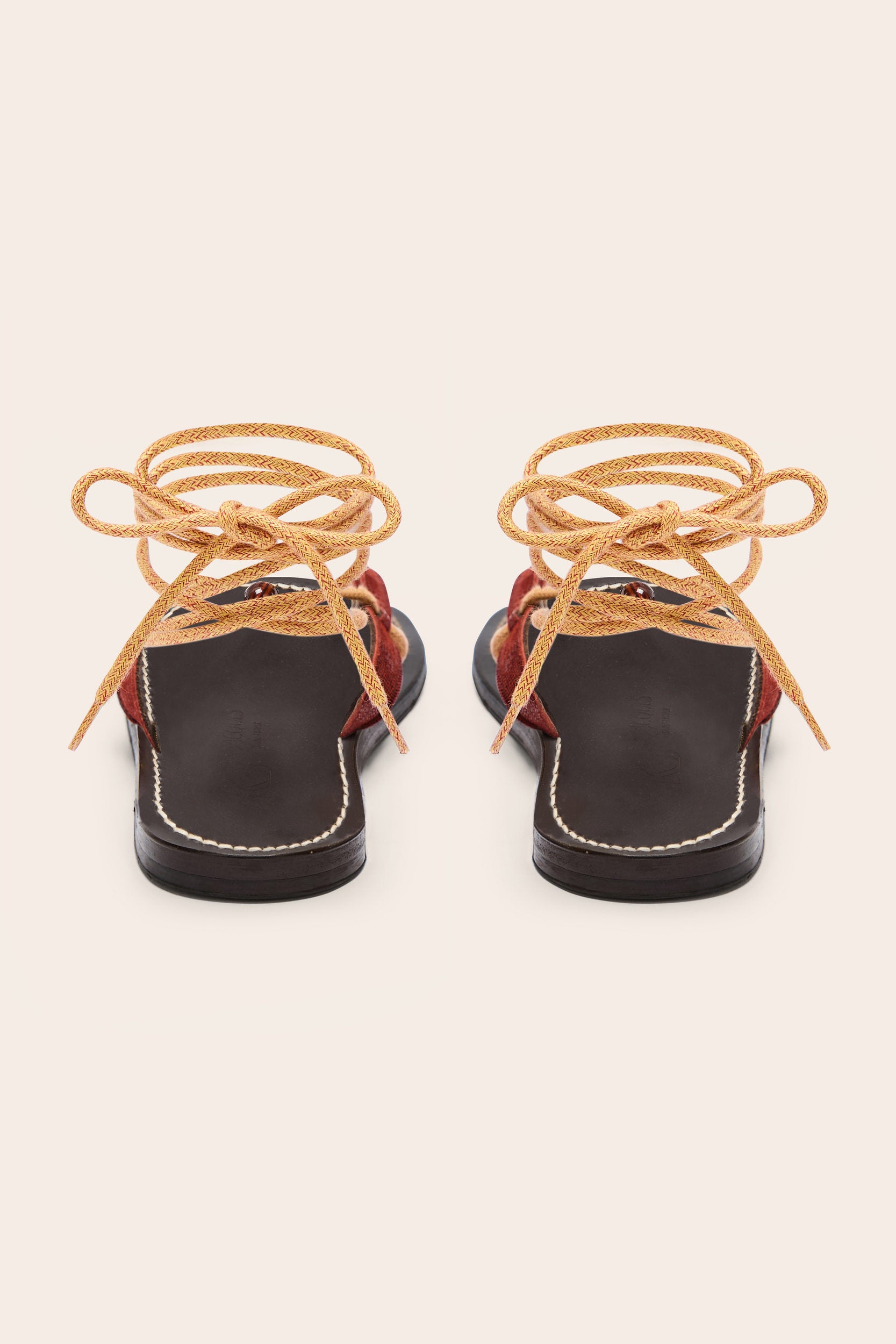 Sandals Amalfi embossed lizard burgundy