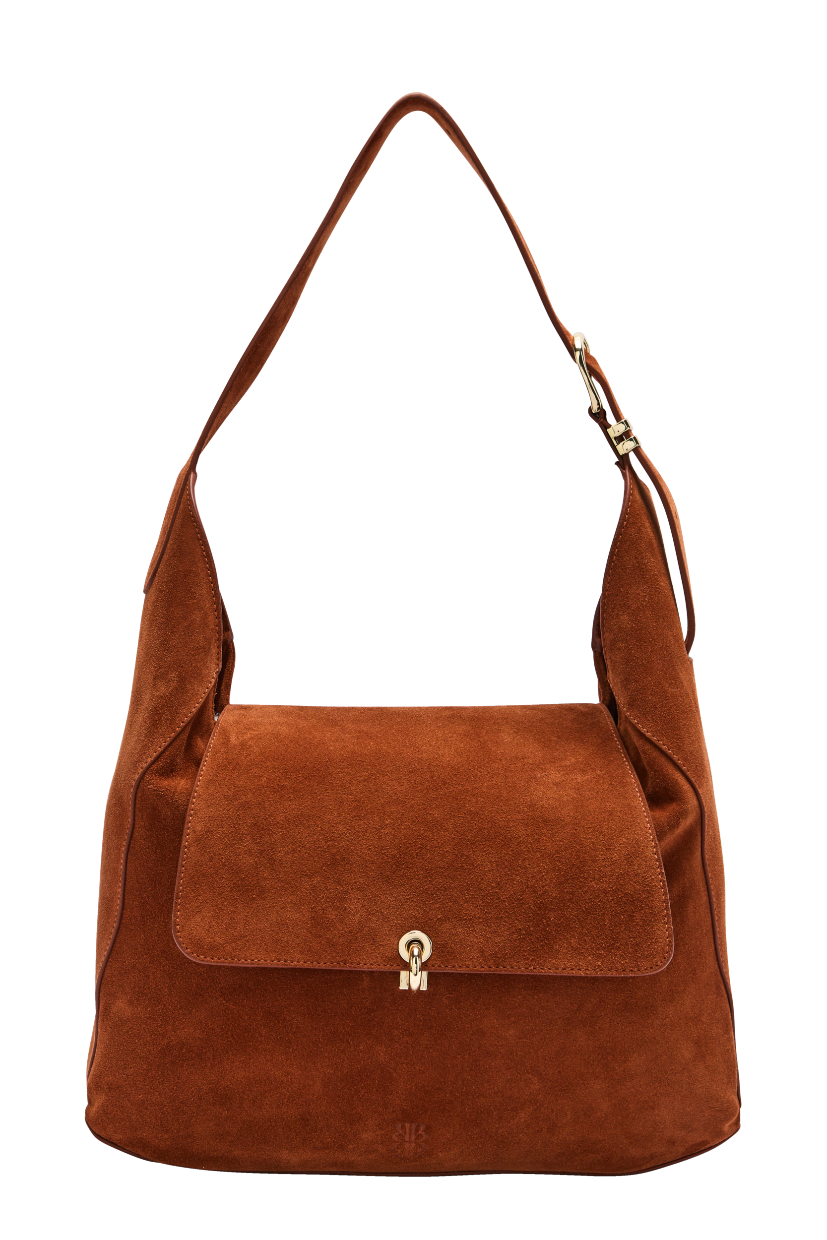 Bag Gala suede of leather brique