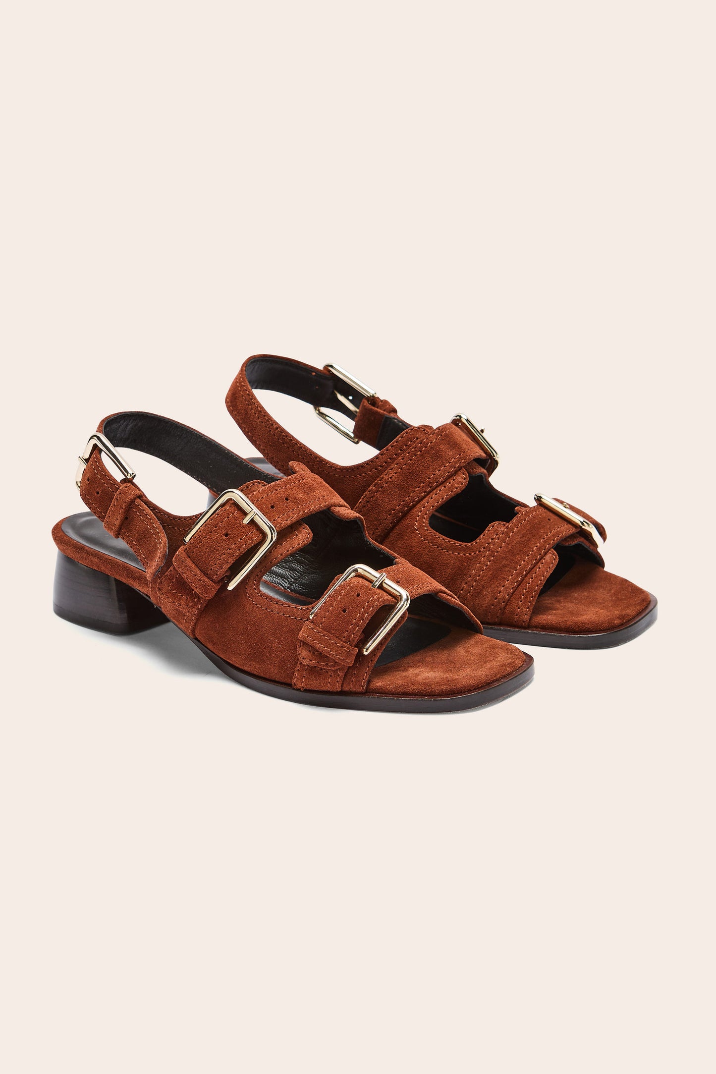 Flor brick suede sandals