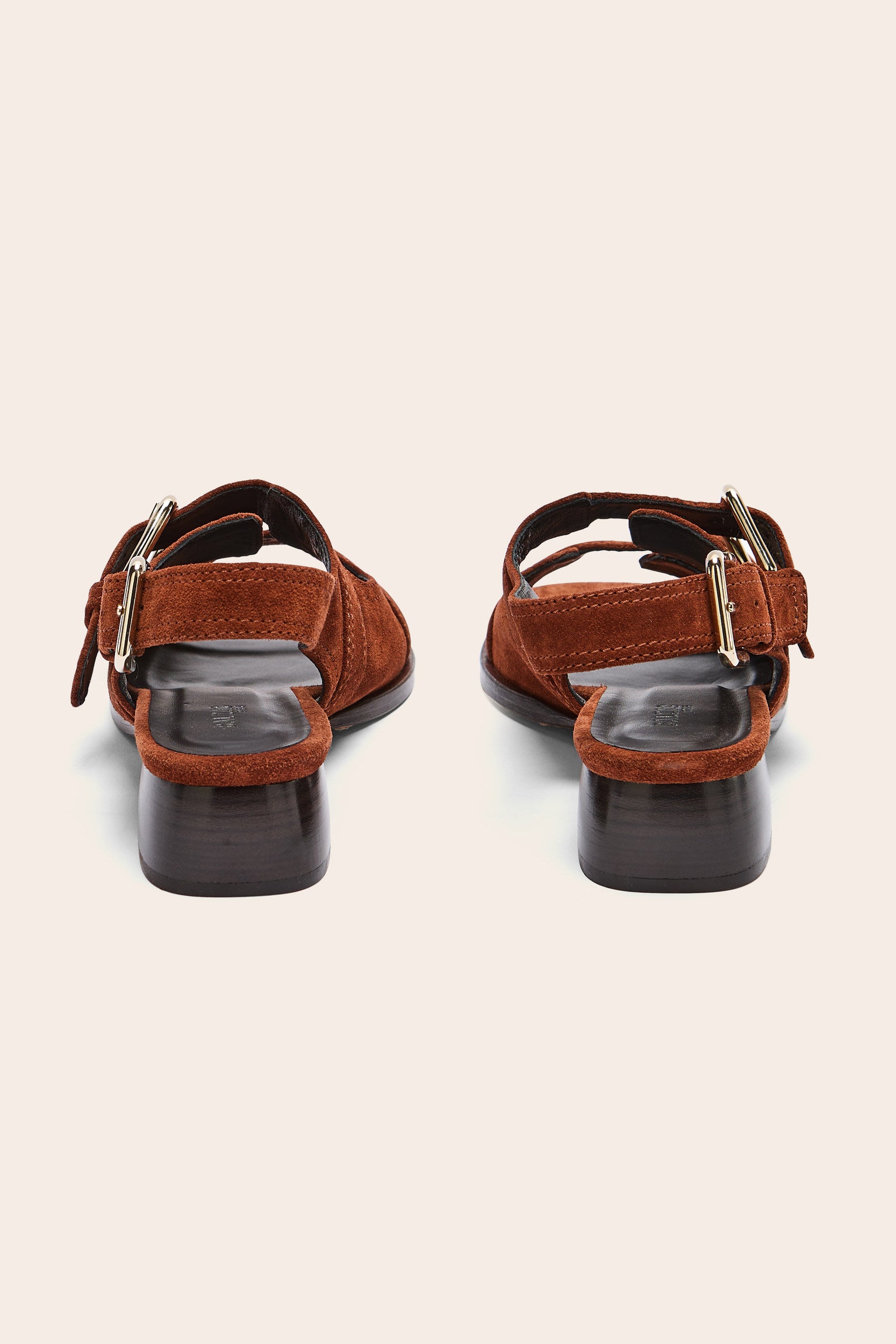 Sandals Flor suede of leather brique