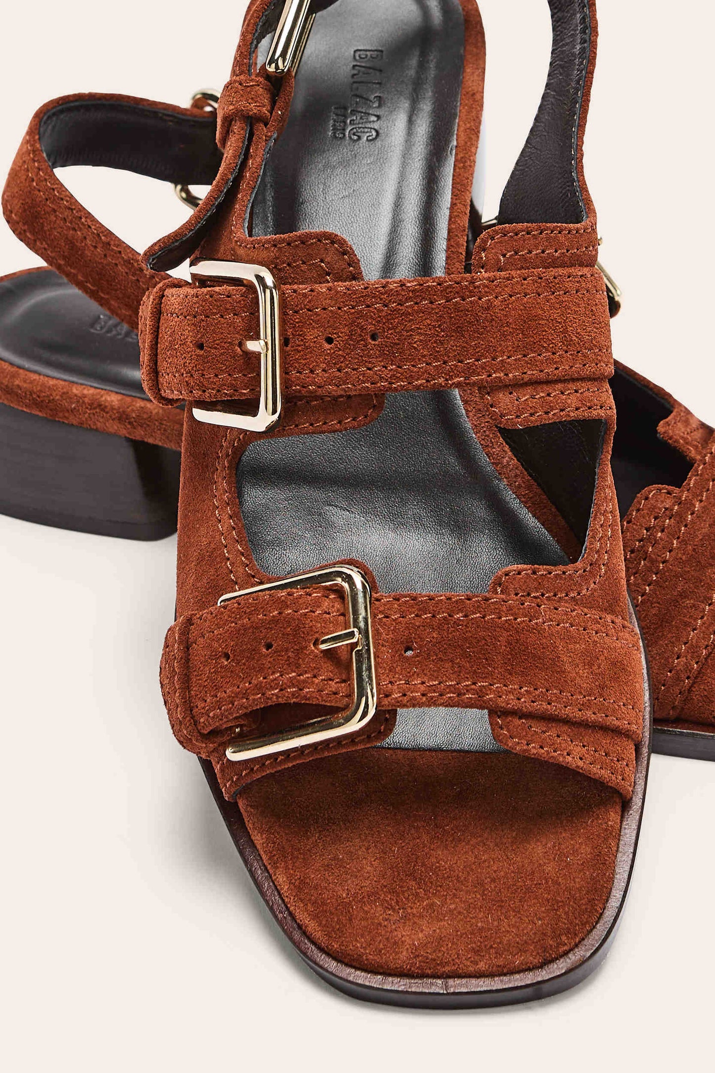 Flor brick suede sandals