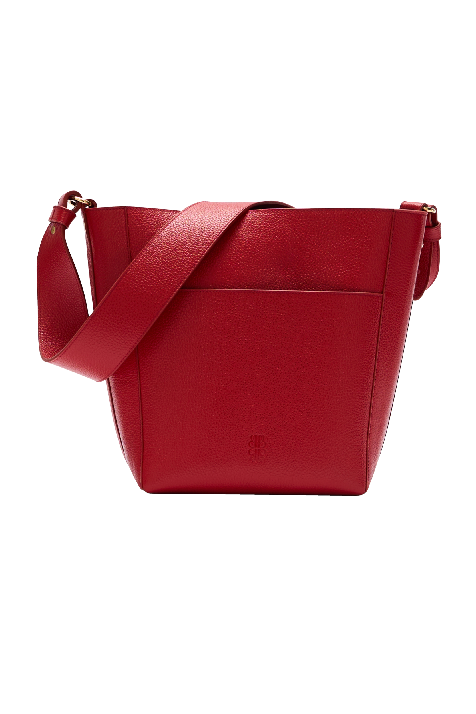 Bag Sasha grained red interior chocolate