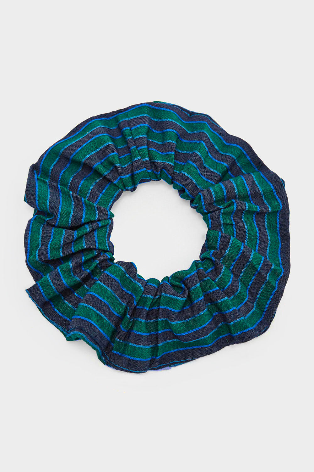 Chouchou Billy rayures vert et bleu
