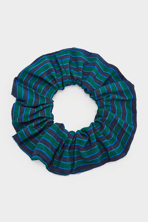 Chouchou Billy rayures vert et bleu