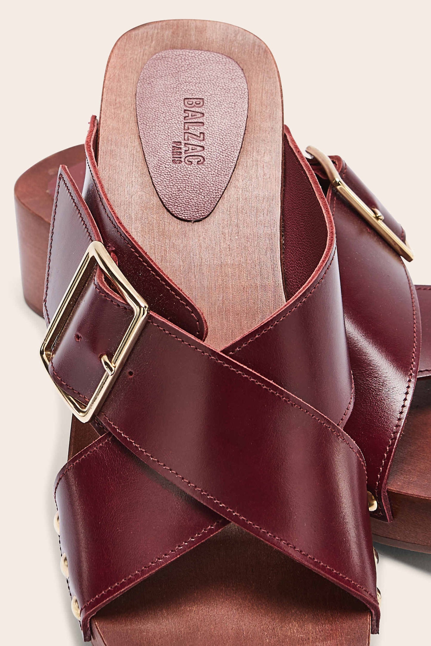 Burgundy Janis clogs