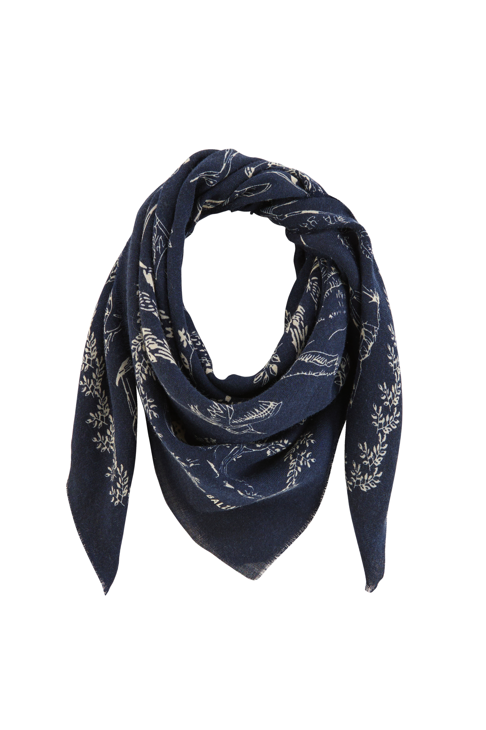 Scarf Noam canvas of combination navy blue