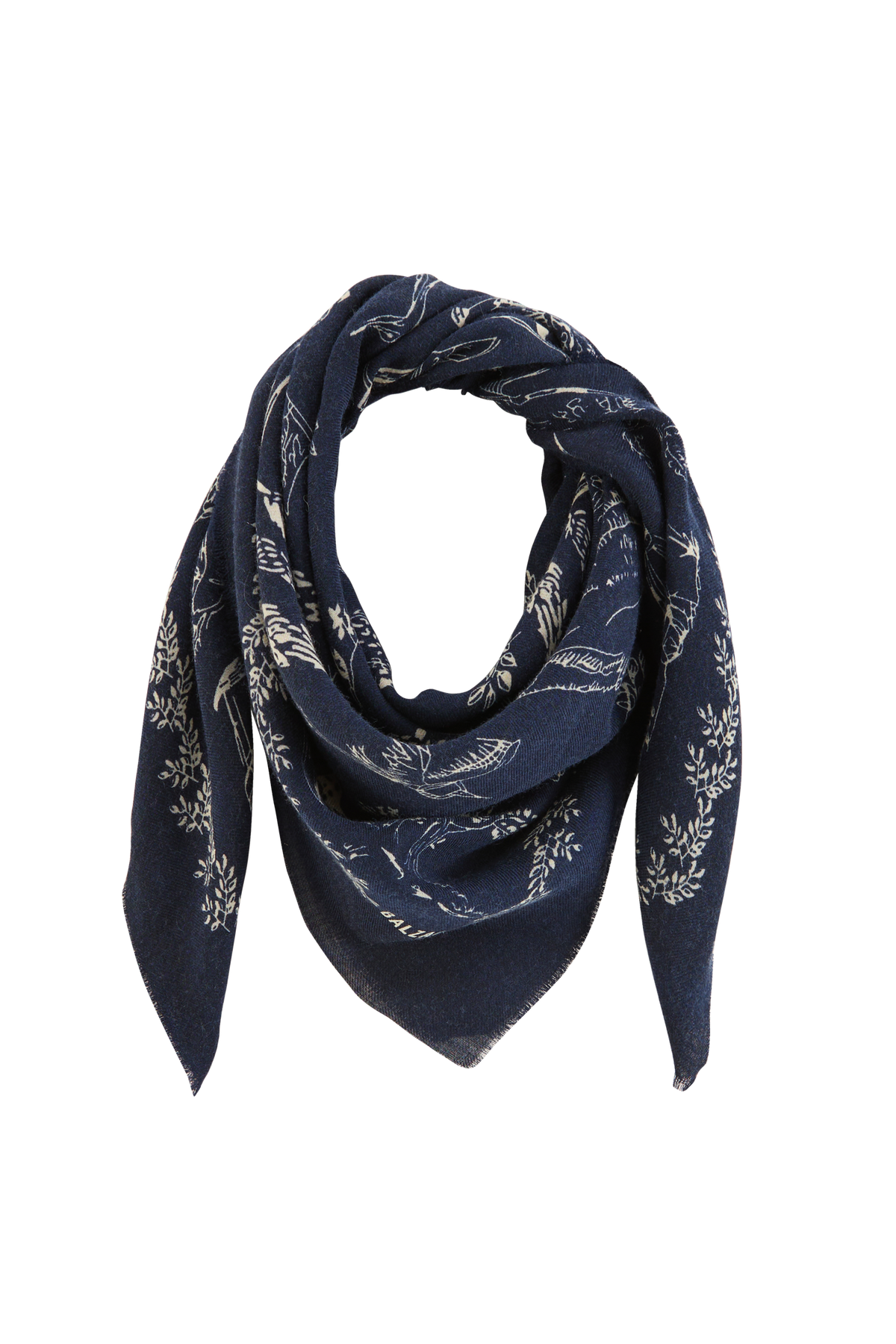 Scarf Noam navy blue game canvas