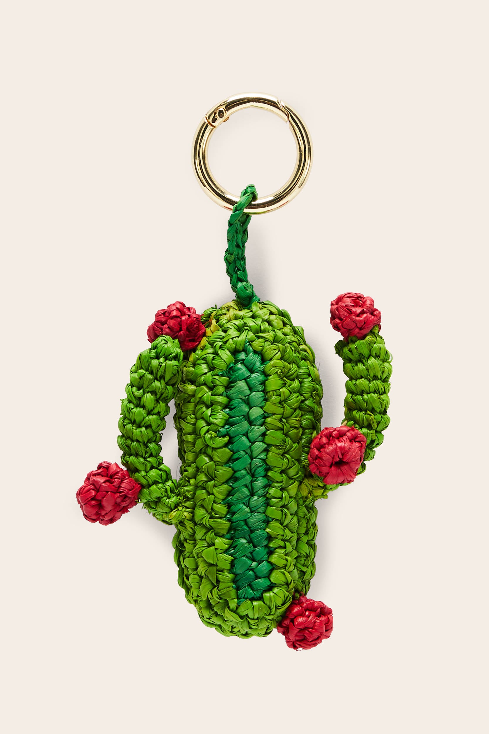 Keyring Cactus raffia