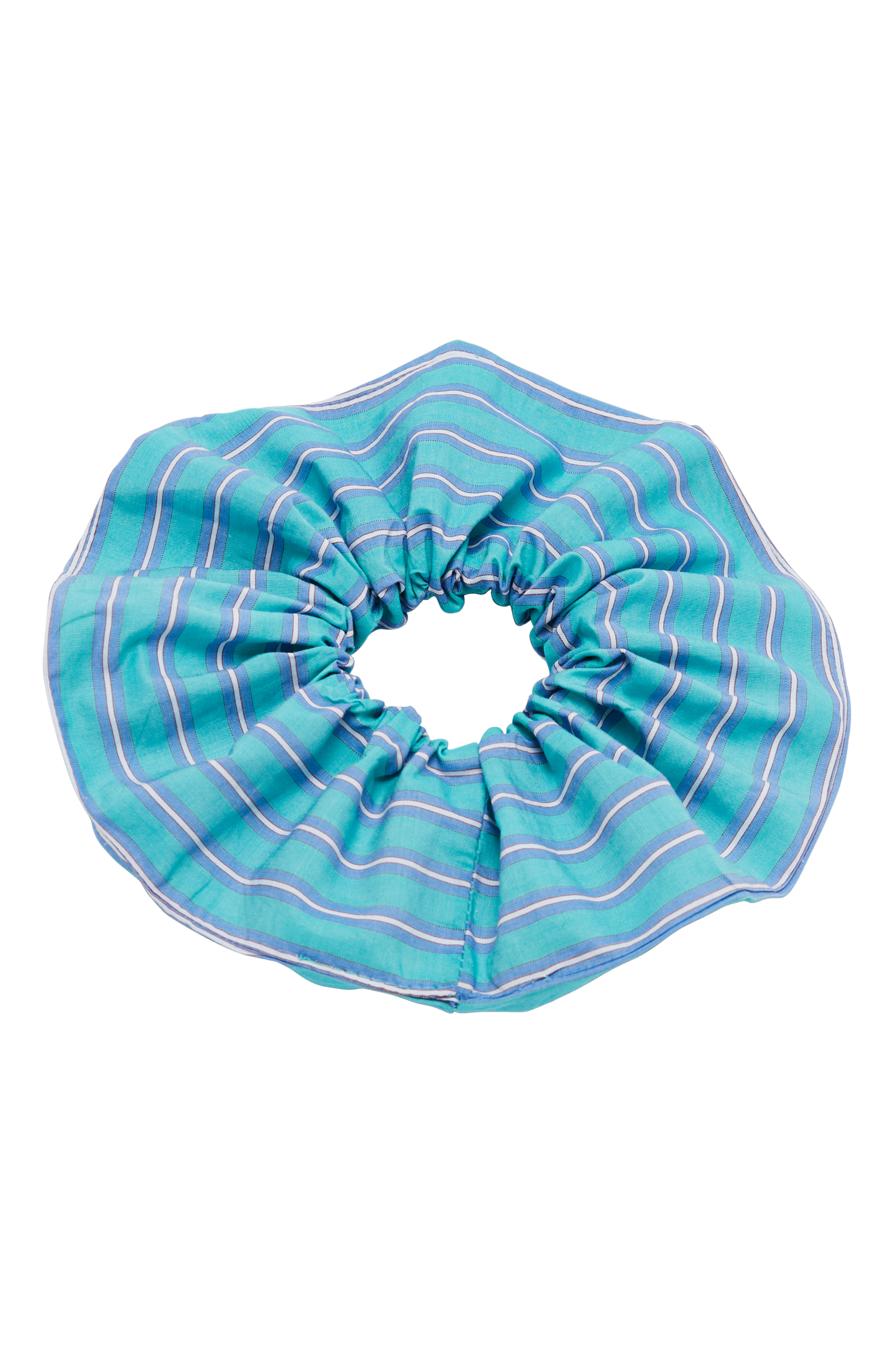 Billy XL scrunchie turquoise stripes