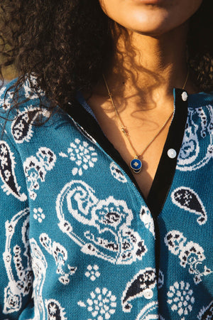 Cardigan Histoire imprimé bandana coton bio OEKO-TEX