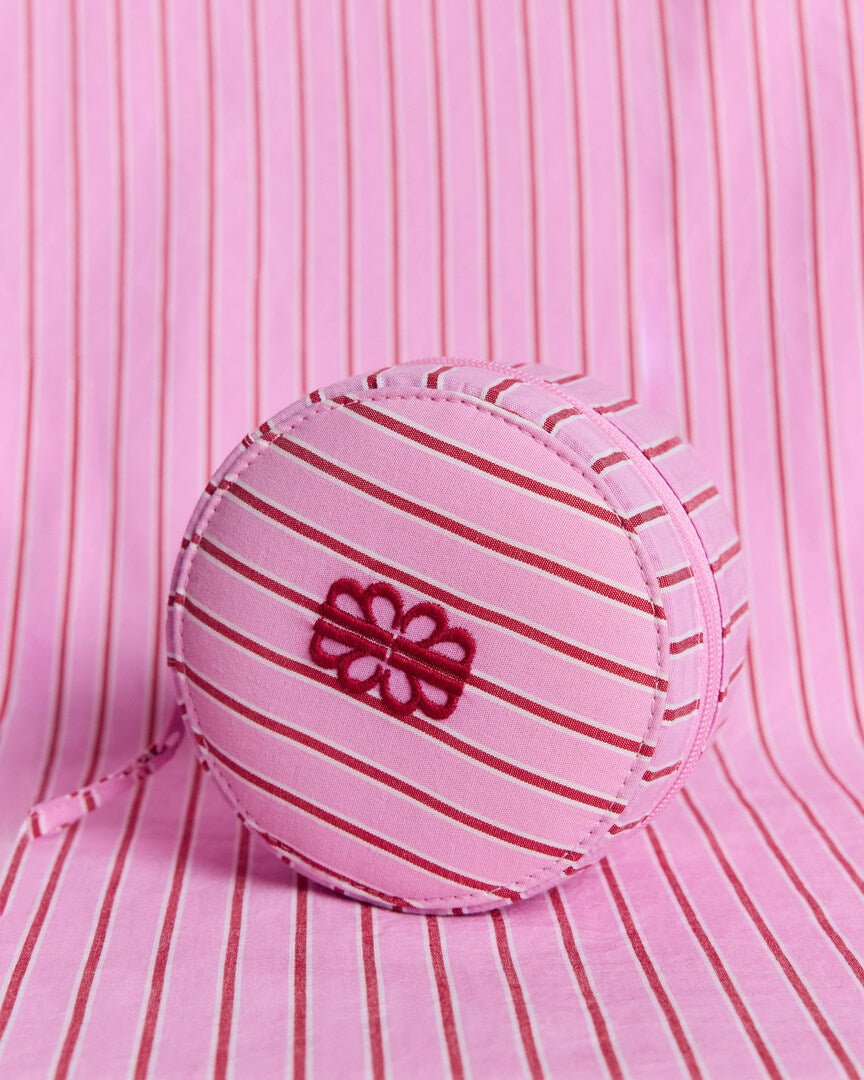 Aura striped pink and red jewelry box
