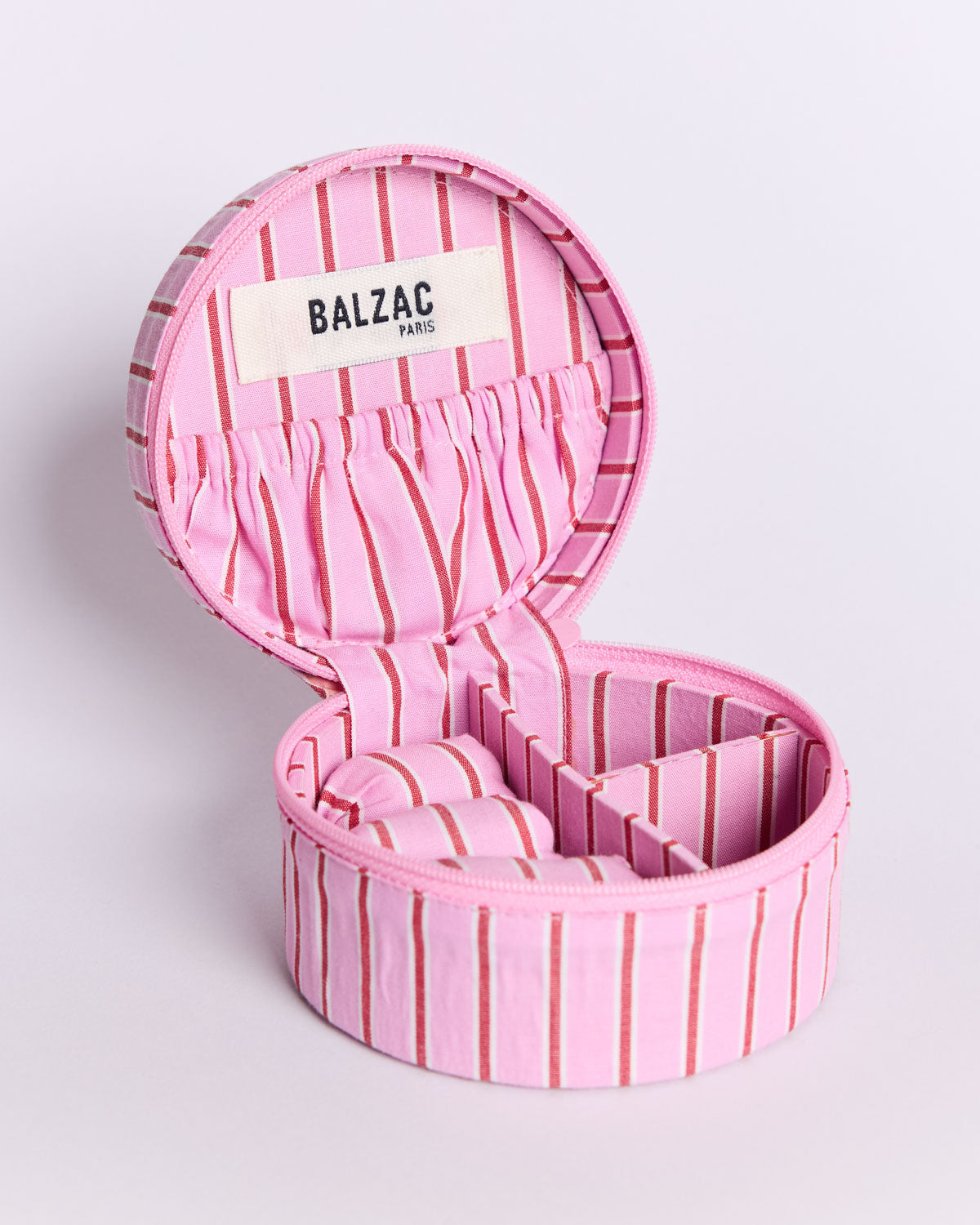 Aura striped pink and red jewelry box
