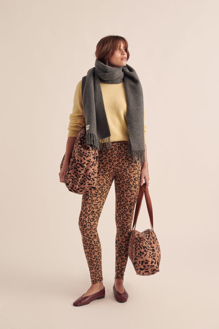 Legging Calme leopard coffee