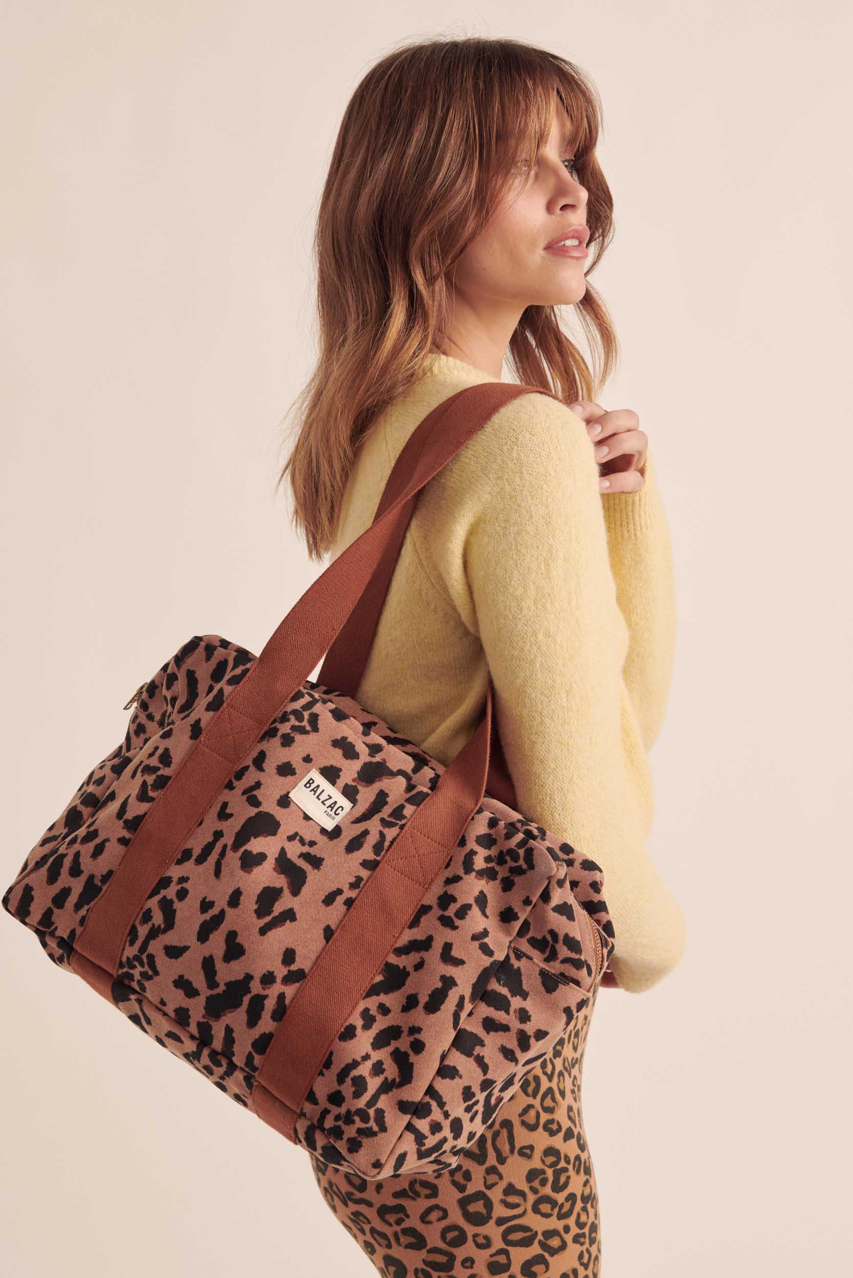 Legging Calme leopard coffee