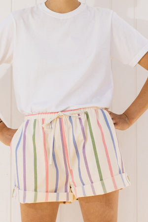 Striped palm tree shorts