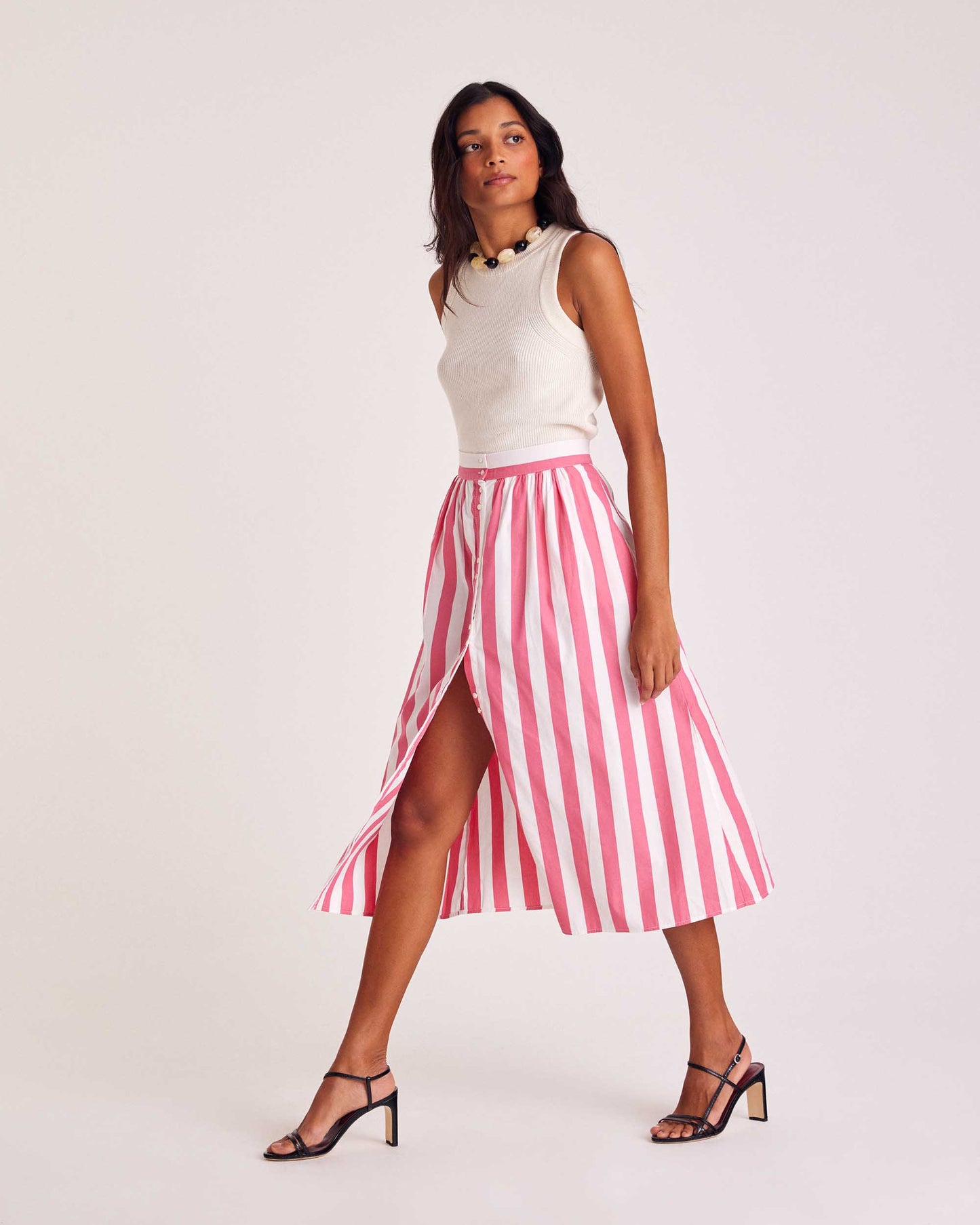 Sally skirt pink stripes