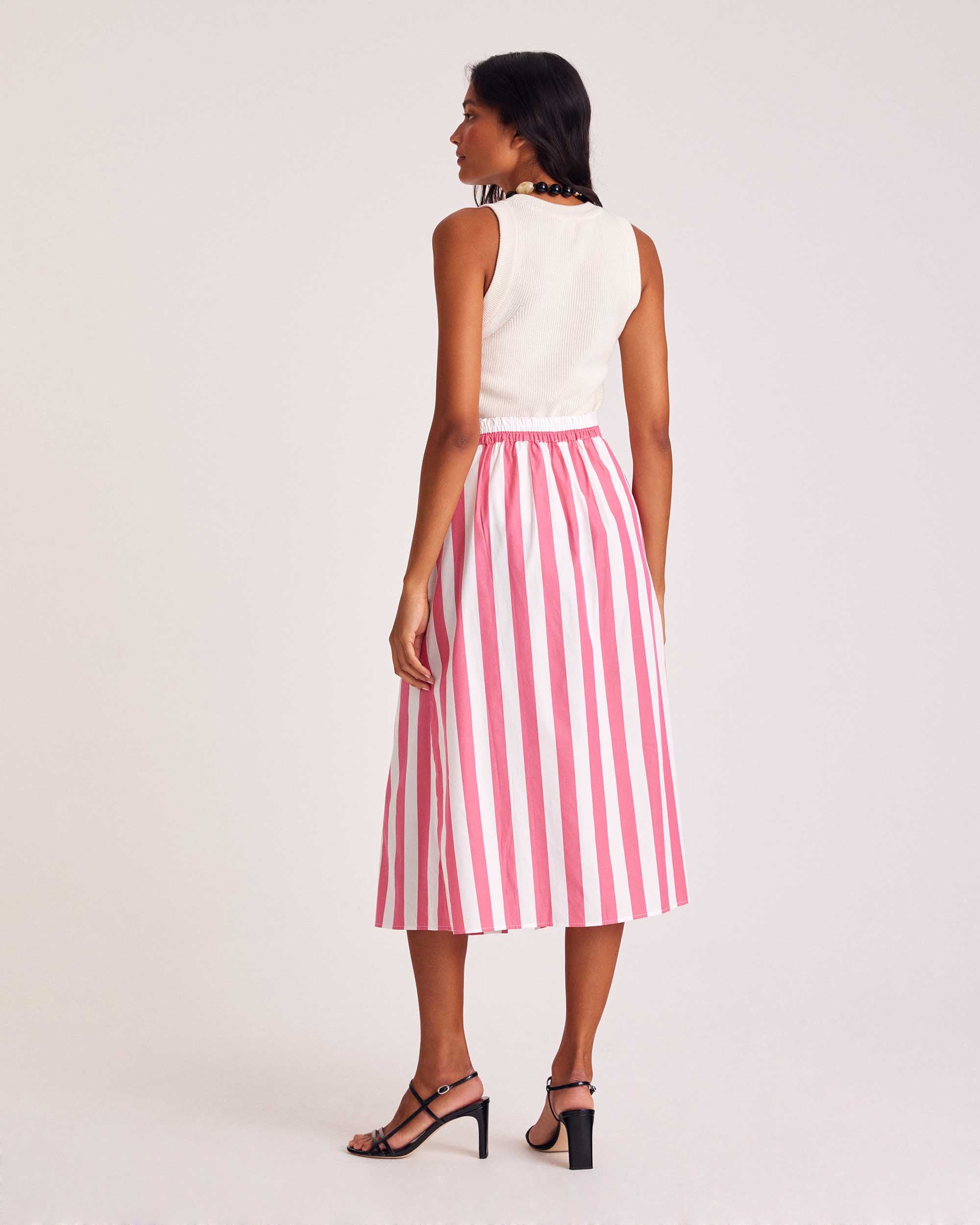 Skirt Sally stripes pink