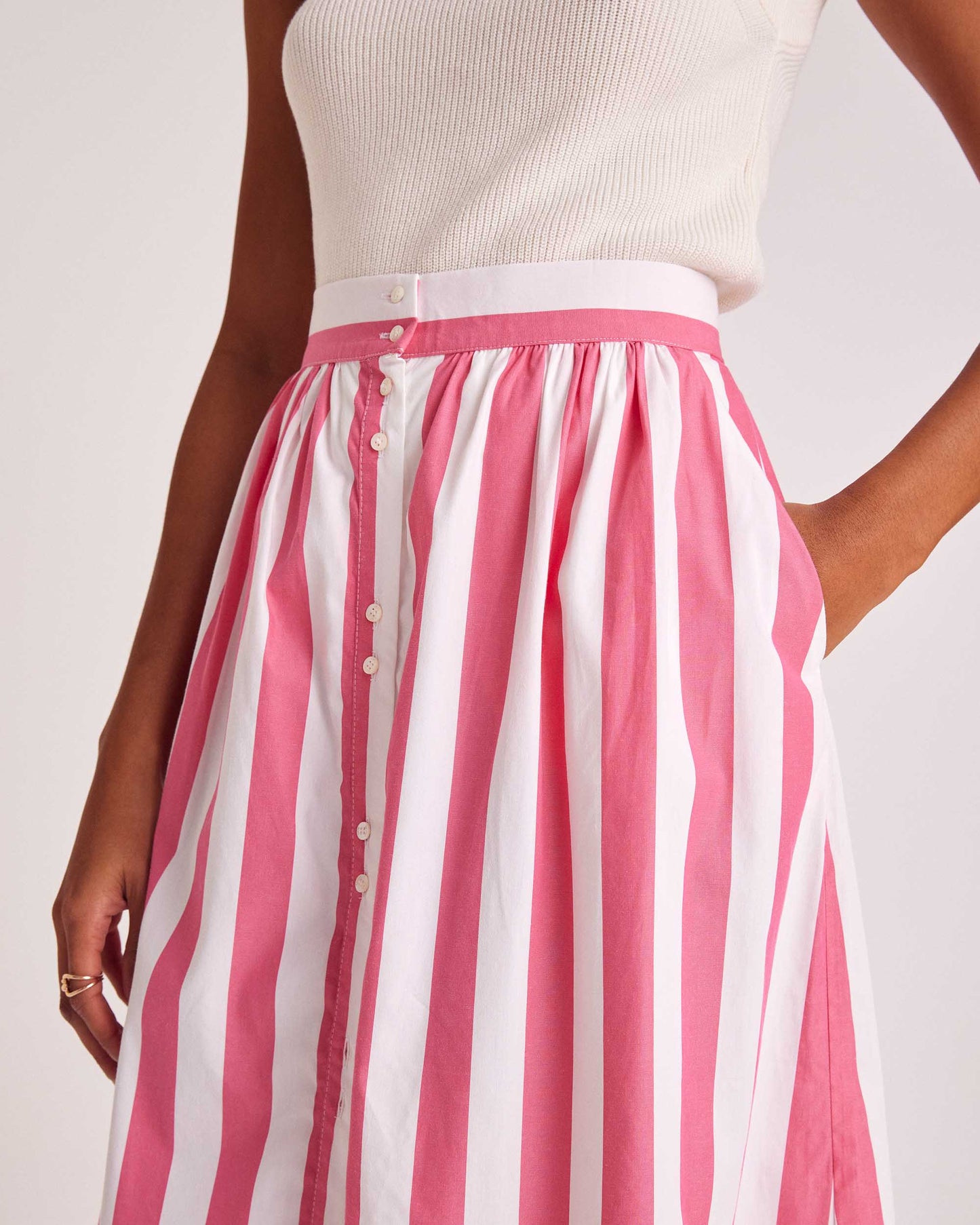 Sally skirt pink stripes