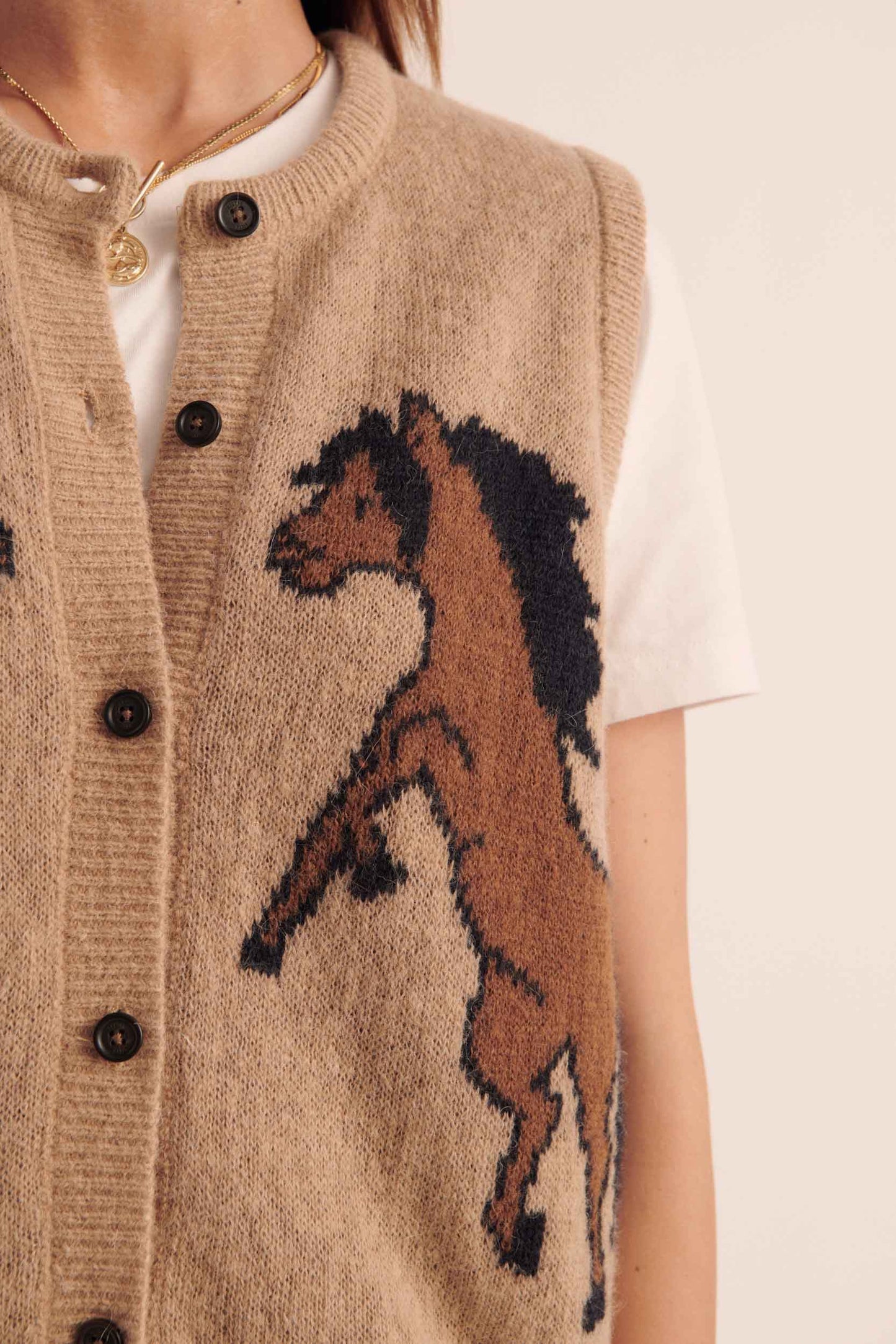 Cardigan Jolly camel et marron