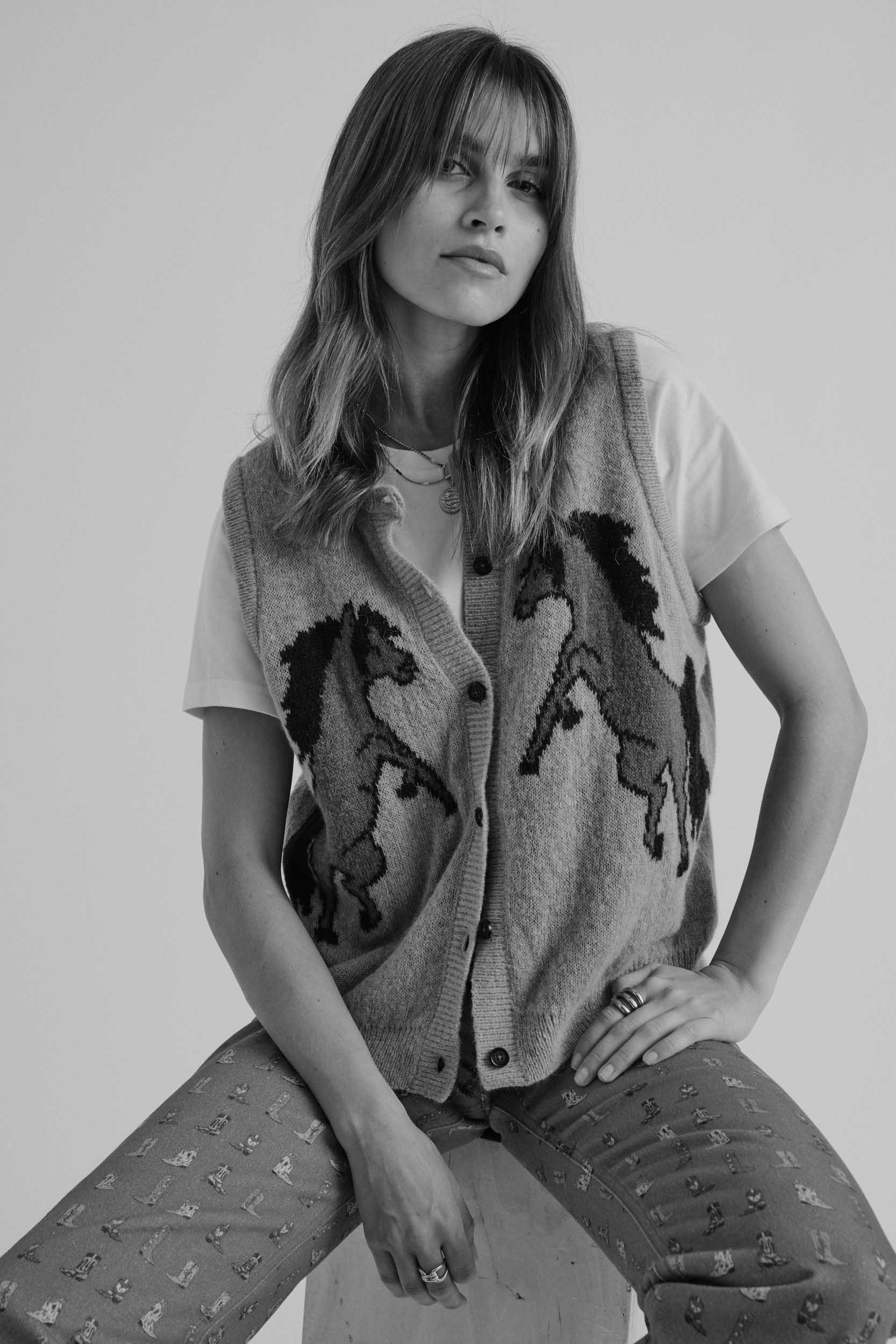 Jeans Robi printed santiags
