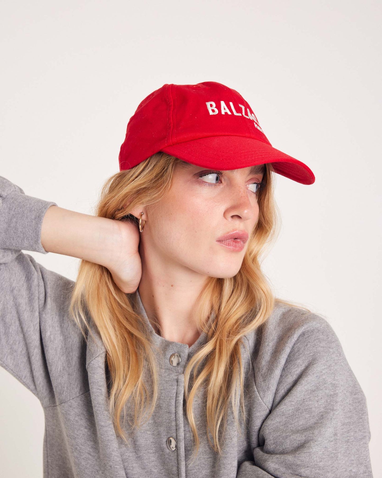 Casquette Espoir rouge & écru