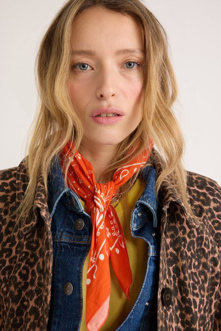 Trench Rosita leopard coffee