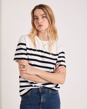 Bree black striped t-shirt