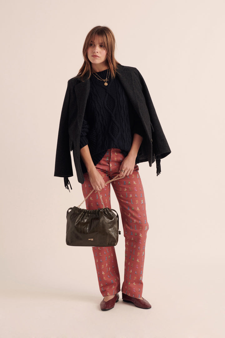 Jeans Robi printed santiags