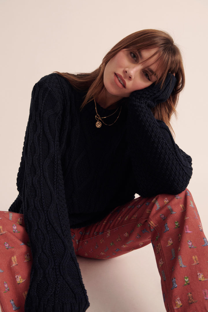 Jeans Robi printed santiags