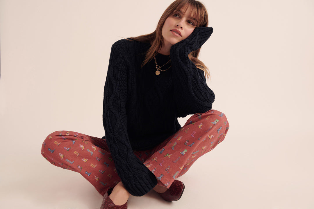 Jeans Robi printed santiags
