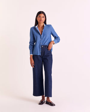 Chemise Léopoldine bleu midi