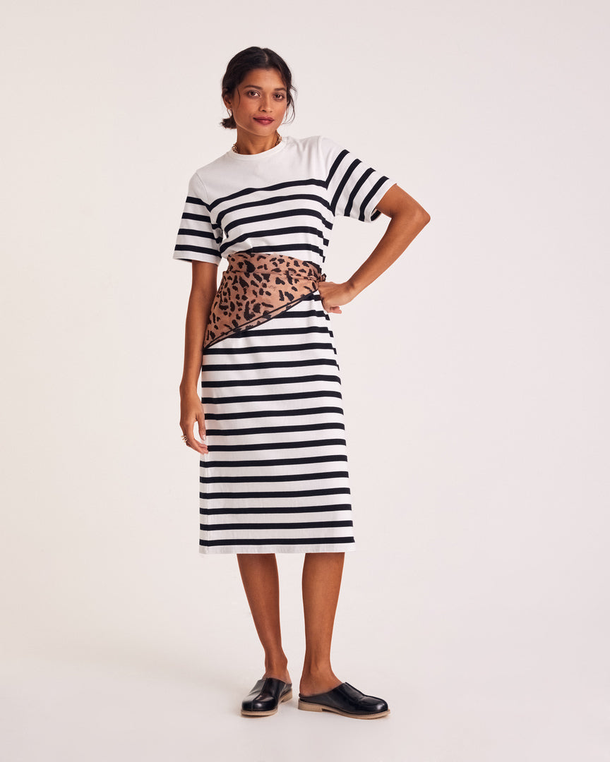 Dress Claodia stripes noires