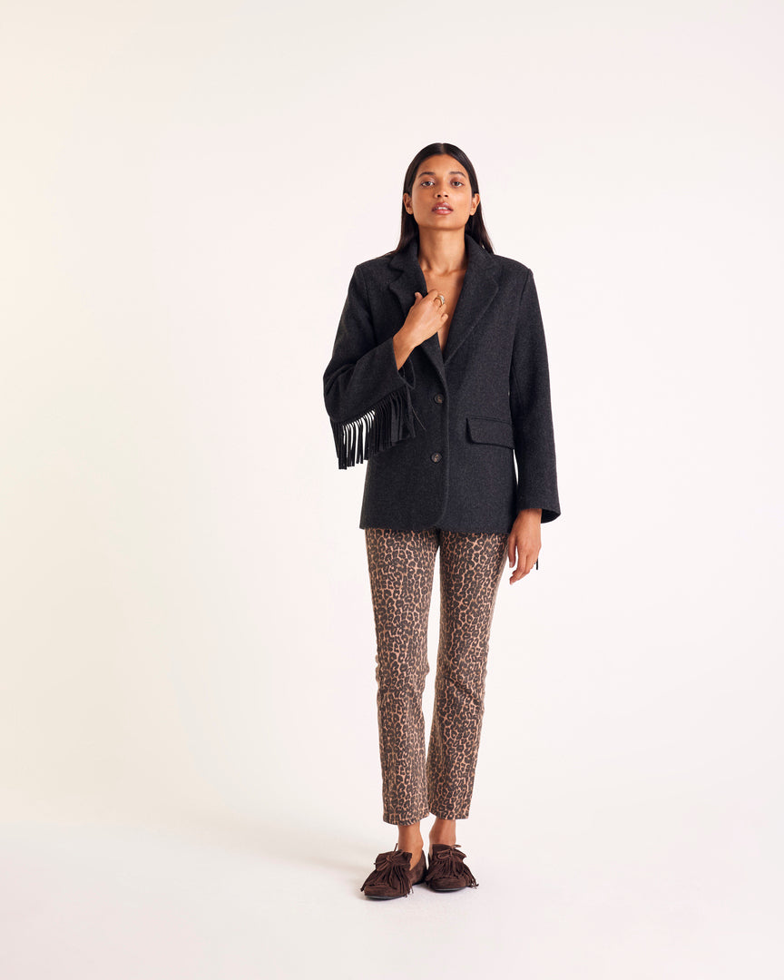 Coffee leopard Austin jeans