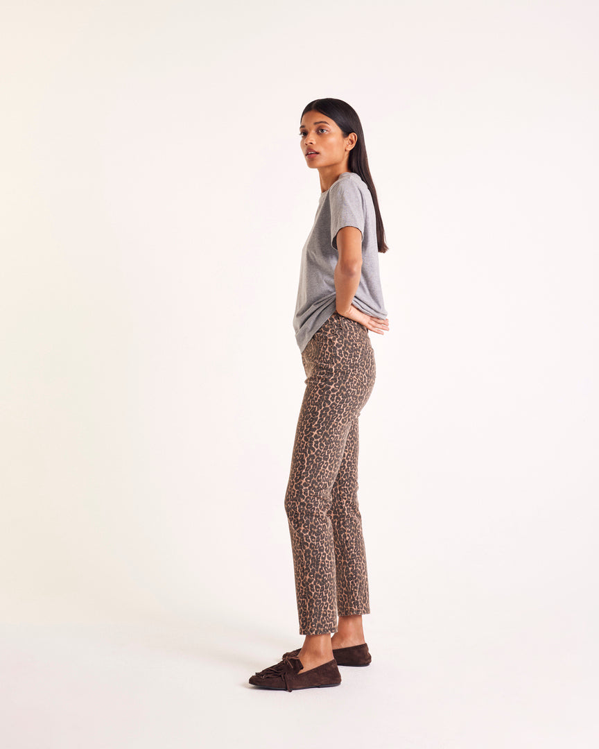 Coffee leopard Austin jeans