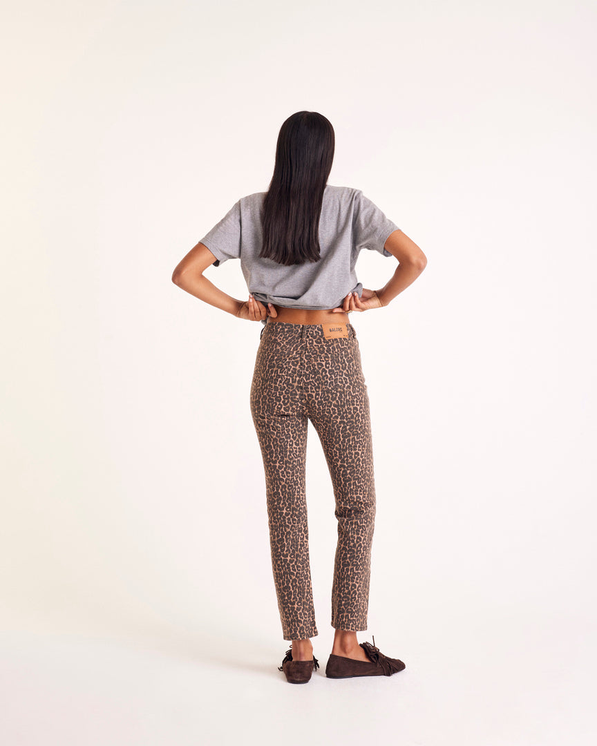 Coffee leopard Austin jeans
