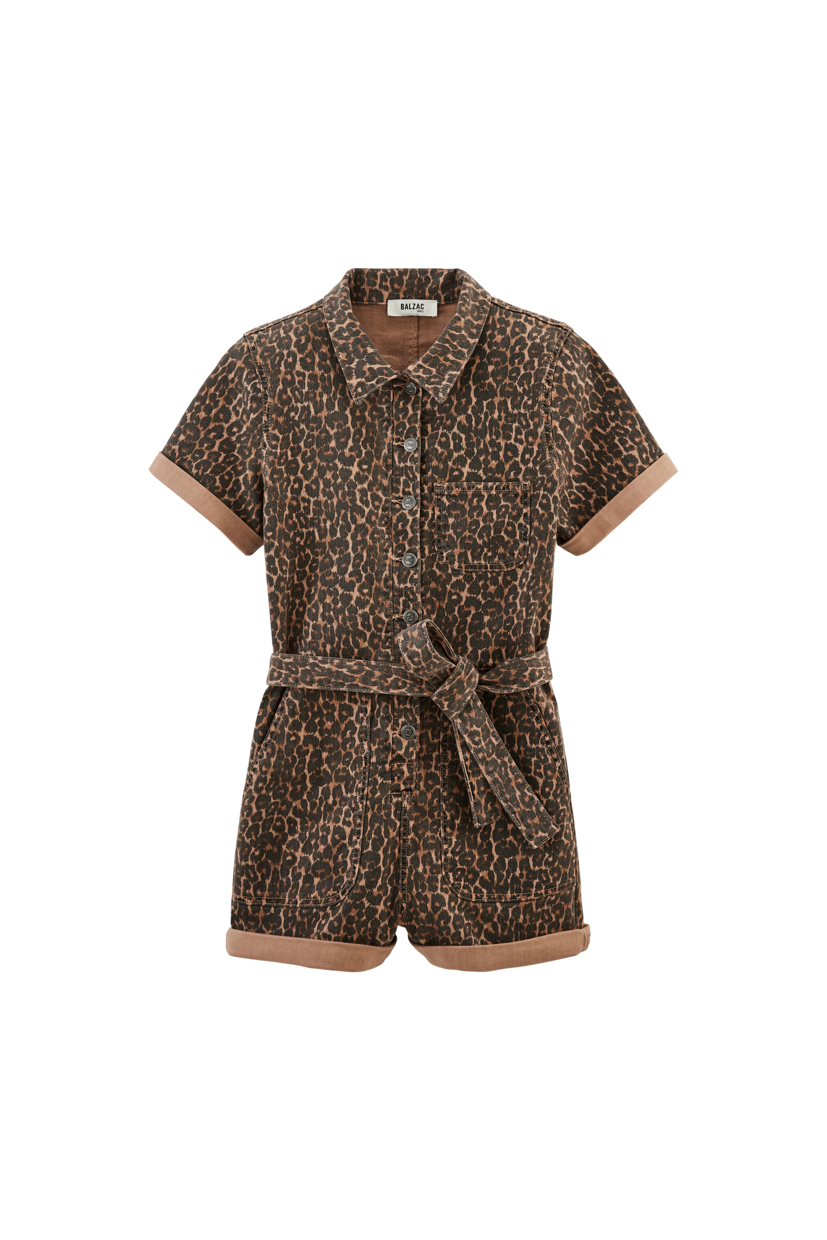 Jumpsuit Floralie leopard coffee