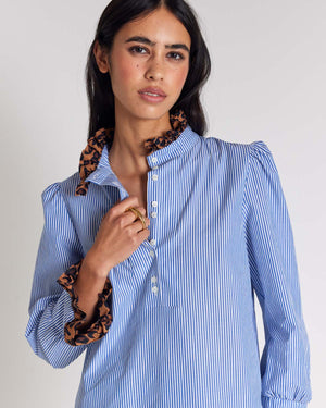 Blouse Source rayures et léopard