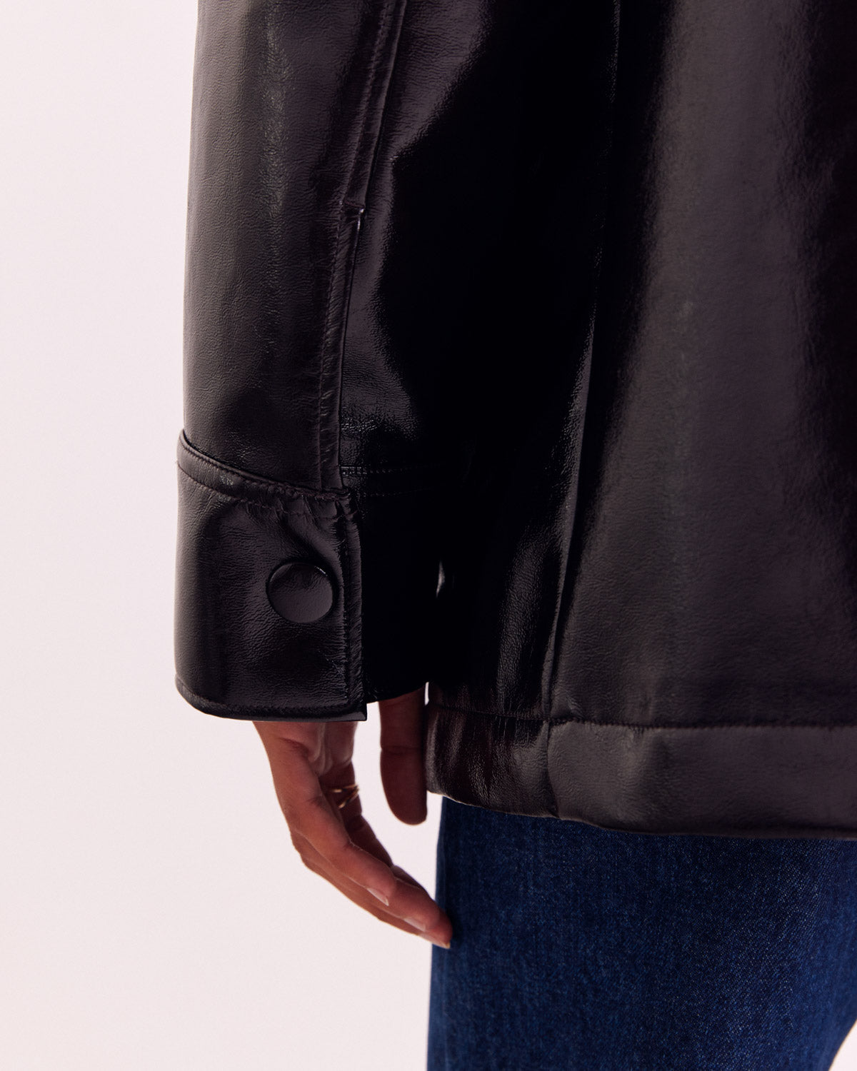 Manteau Clothilde vinyle chocolat foncé