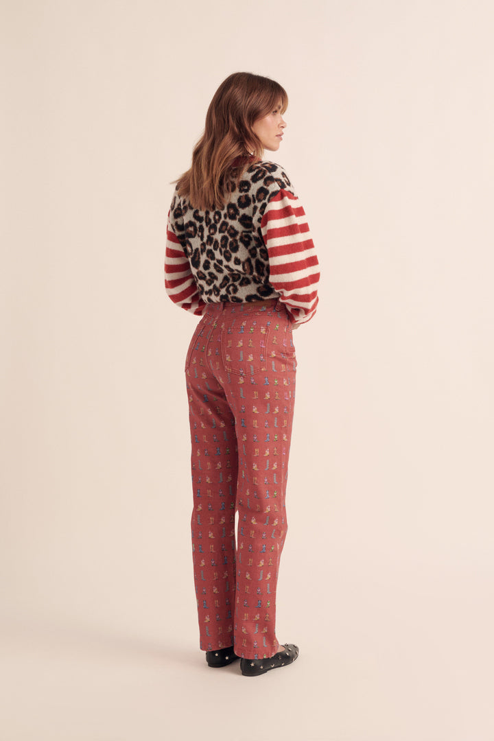 Jeans Robi printed santiags