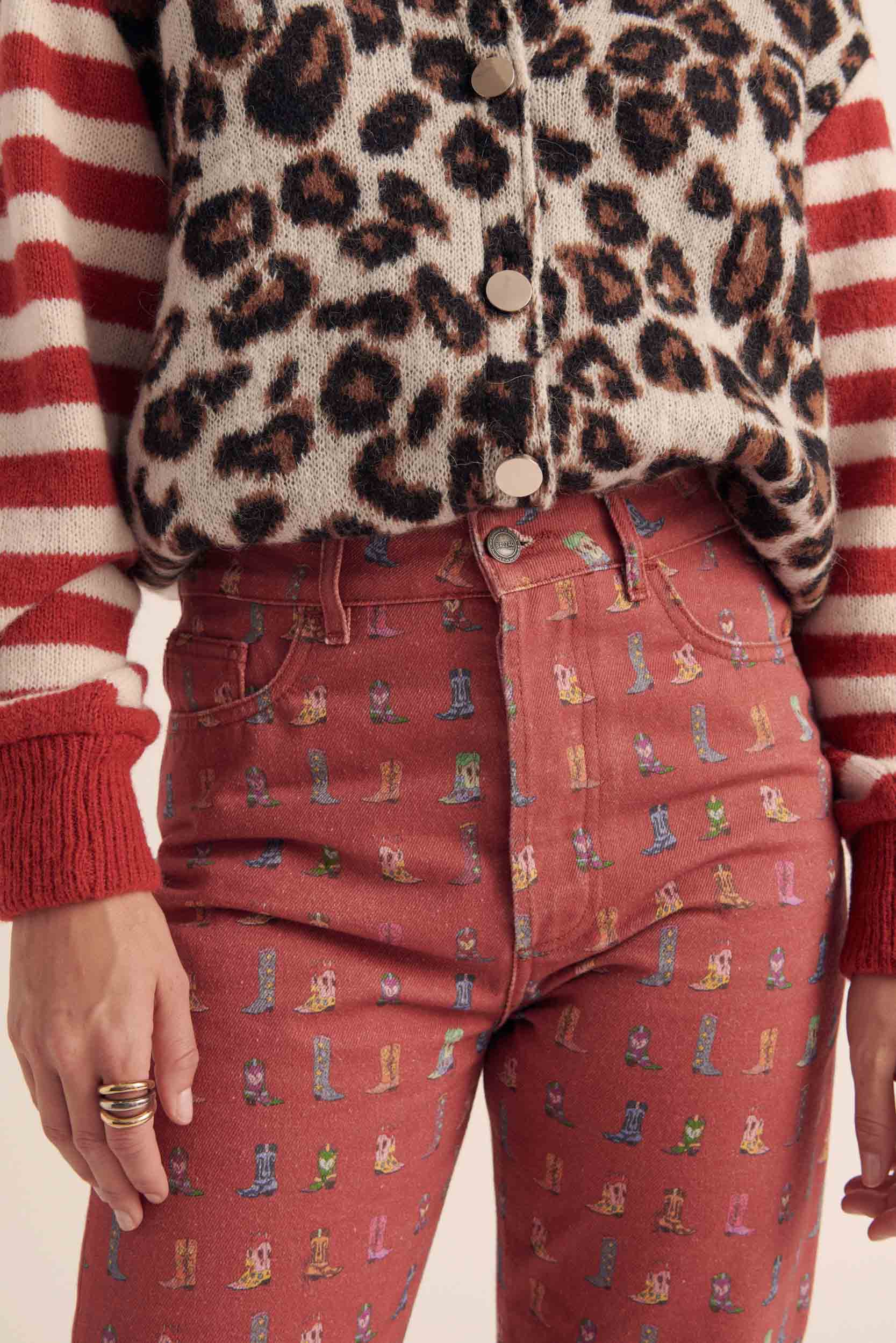 Jeans Robi printed santiags