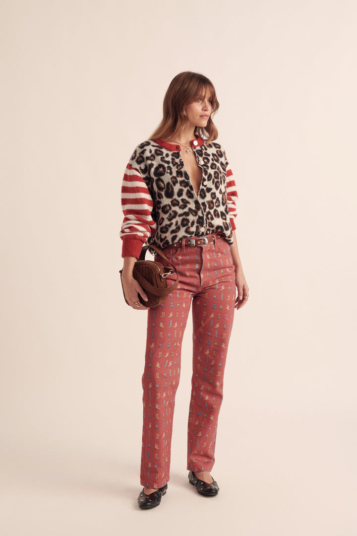 Jeans Robi printed santiags